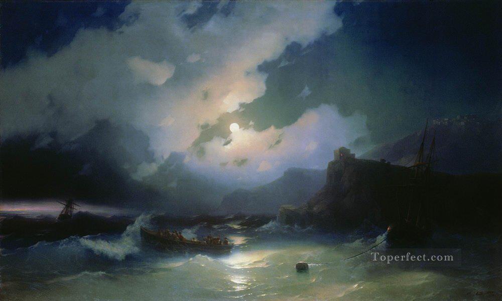 island of patmos 1854 Romantic Ivan Aivazovsky Russian Oil Paintings